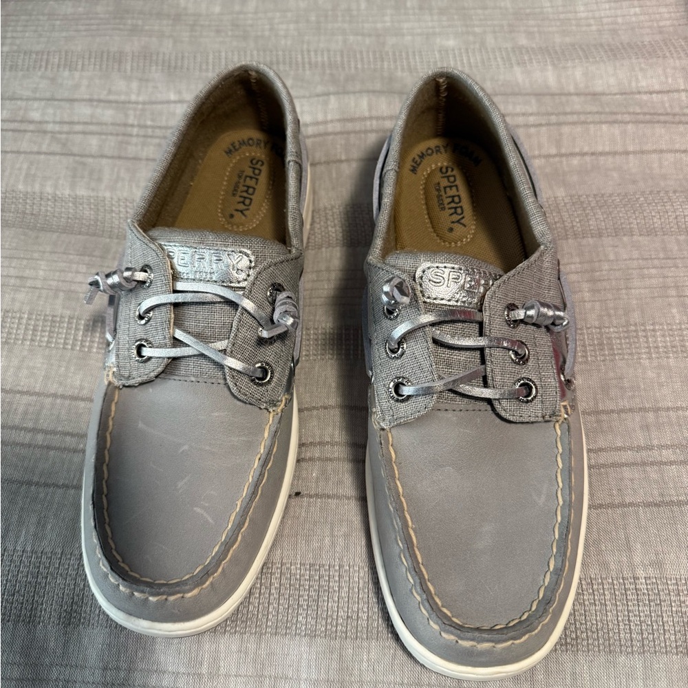 Sperry Women’s Silver/Grey Boat Shoes